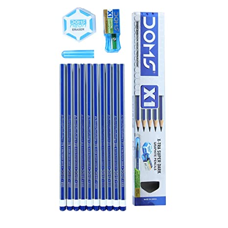 Doms X1 X-Tra Super Dark Pencils (Pack Of 50 Pencils)