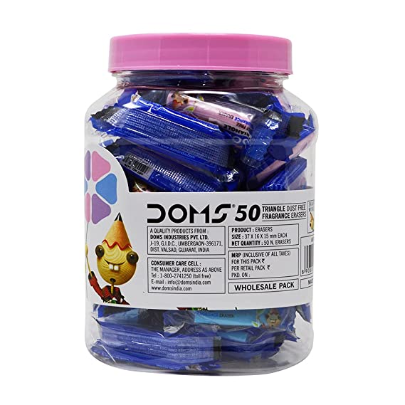 DOMS Triangle Dust Free Fragrance Eraser Jar 50 Pcs Buy Online