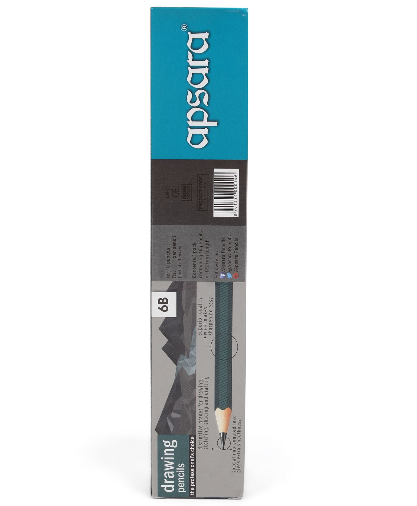 Apsara Drawing Pencils (Lead Size: 3H) (Pack of 1)