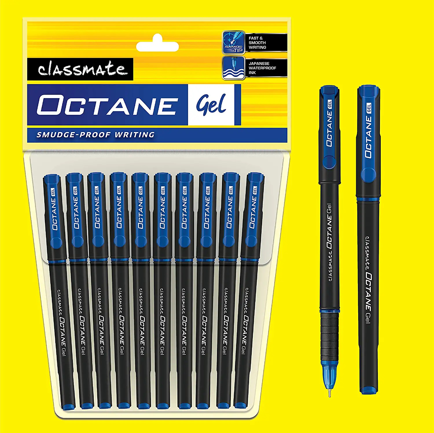 Classmate Octane Blue Gel Pens Pack Of 10 Smooth Writing Pens Water 