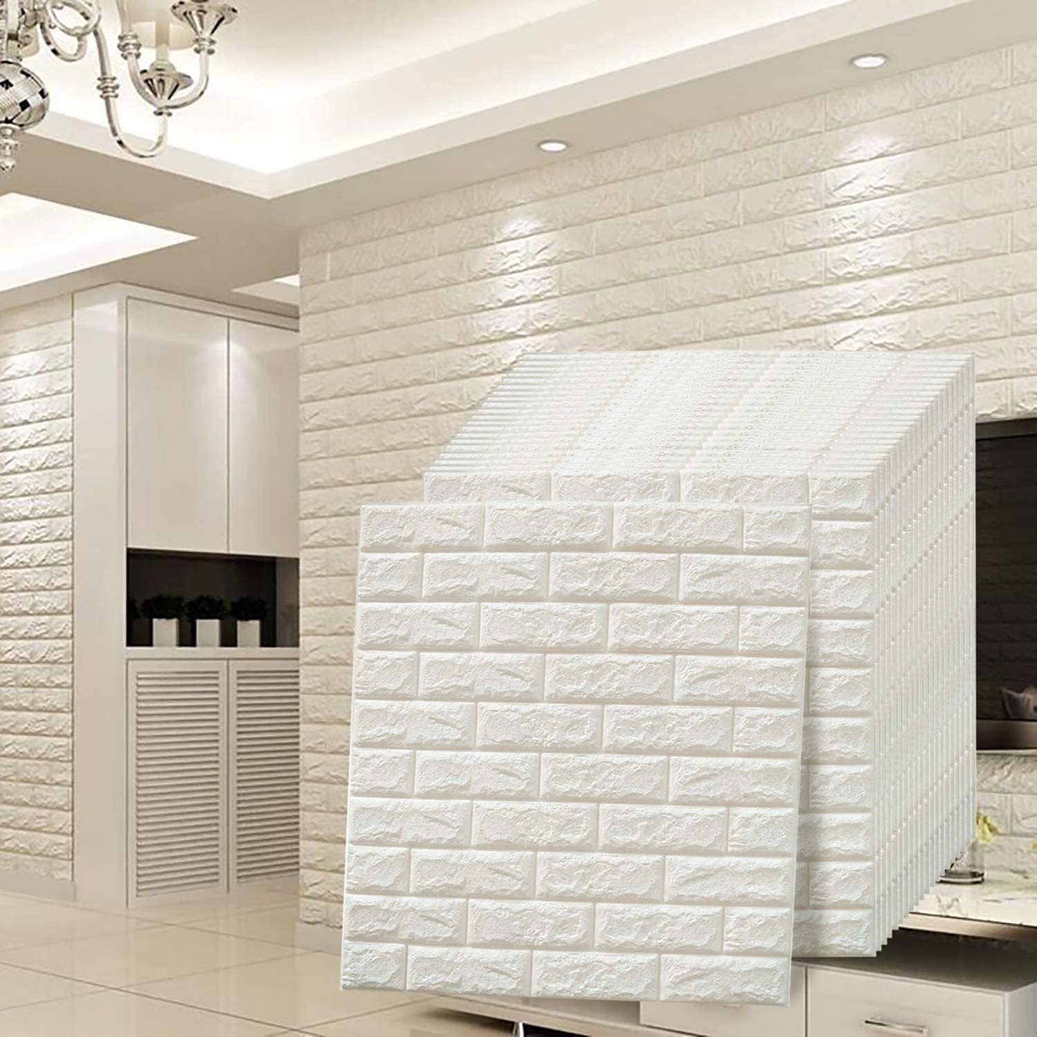 3D Wall Panels Brick Self-Adhesive Waterproof PE Foam Wallpaper Used for  Bathroom Living Room Home Decoration Multicolour (Pack of 10) Buy Online