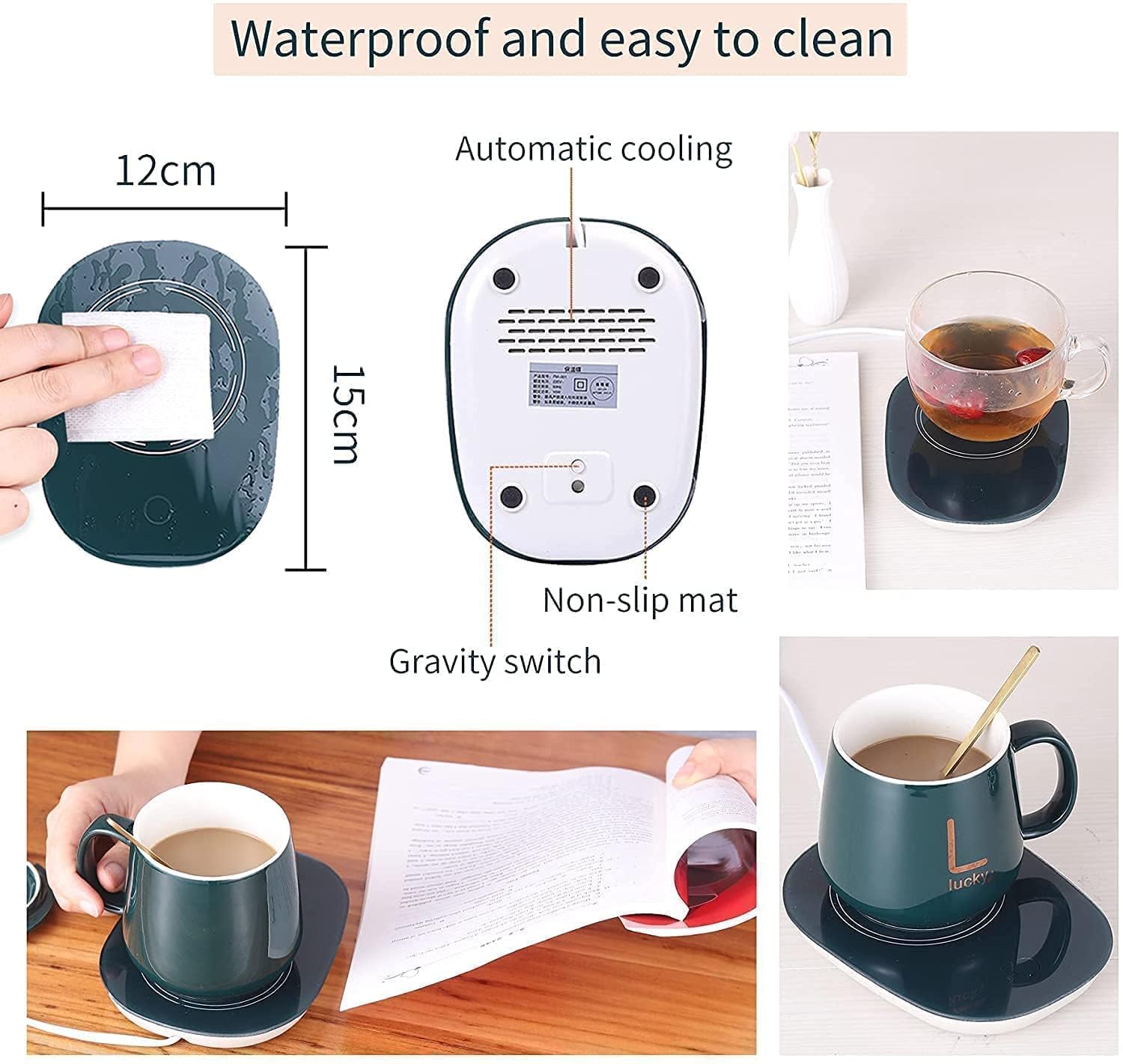 Coffee Mug Warmer Electric Coffee Cup Warmer 3 Temperature Setting Coffee  Warmer For Desk Auto Shut Off Home Office Usb Electric Heating Pad Water  Bottle Thermal Coaster Smart Heated Coffee Mug For