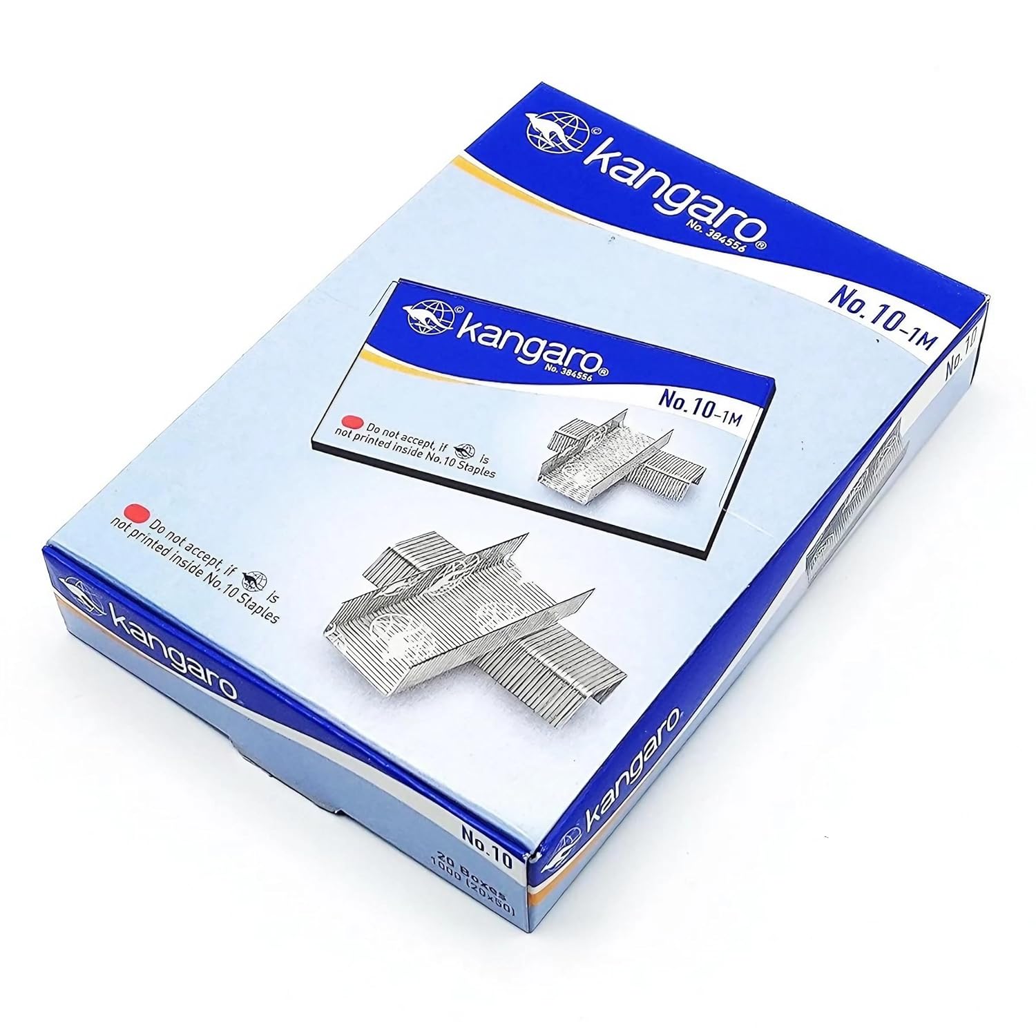 Kangaro No.10 1-M Staple Pin 20 Box | Kangaro Regular Stapler Pins Pack Of 20 Boxes