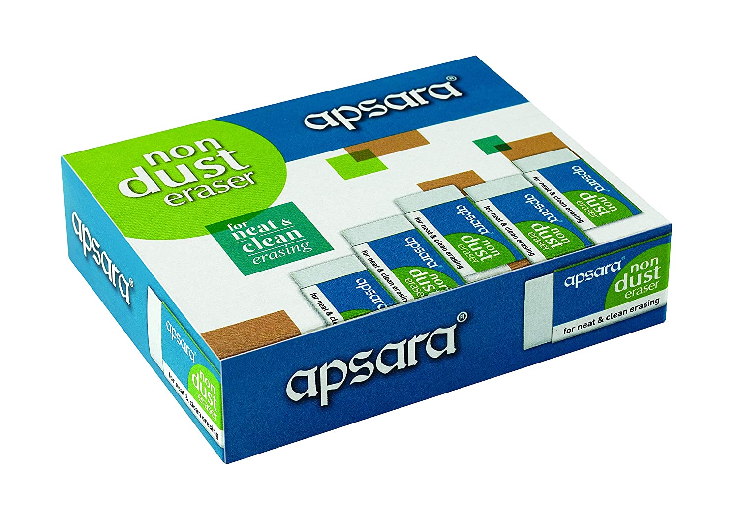Apsara Non Dust Erasers - Pack Of 20